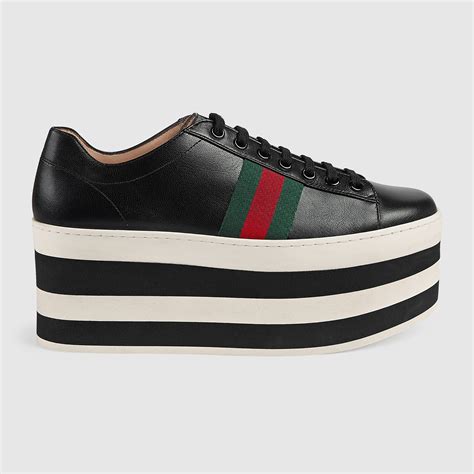 platform gucci sneakers women|gucci denim platforms.